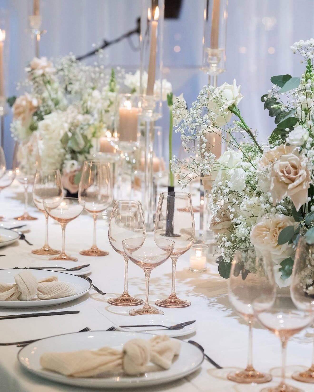 Forever starts here ✨🤍 
celebrating love at The Venetian a night we’ll never forget 

@everlastingmoments 
@preciousflowers_ 
@blushingaura 
@lil_funky 
@splendidsettings 
@eventrentalgroup